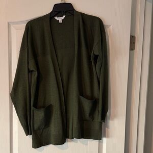 Time and Tru Sage/Olive Green Women's Cardigan
